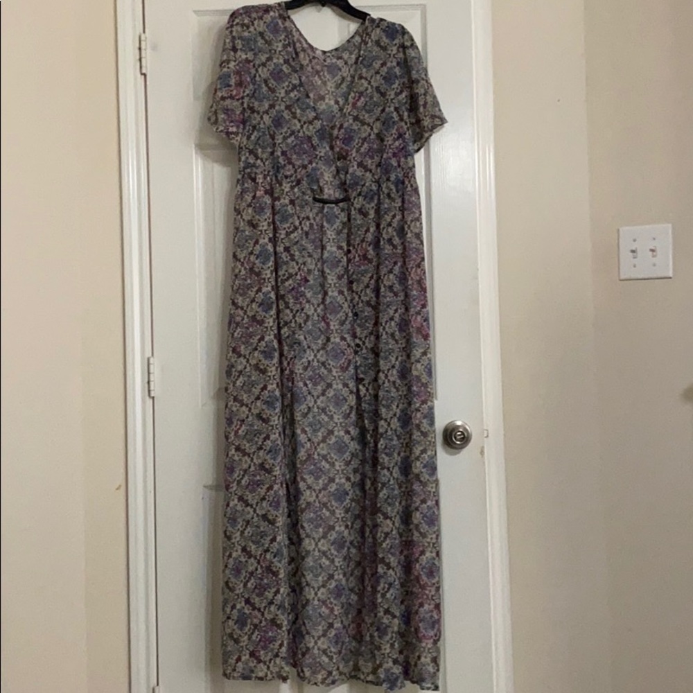 Floral floor length kimono like type